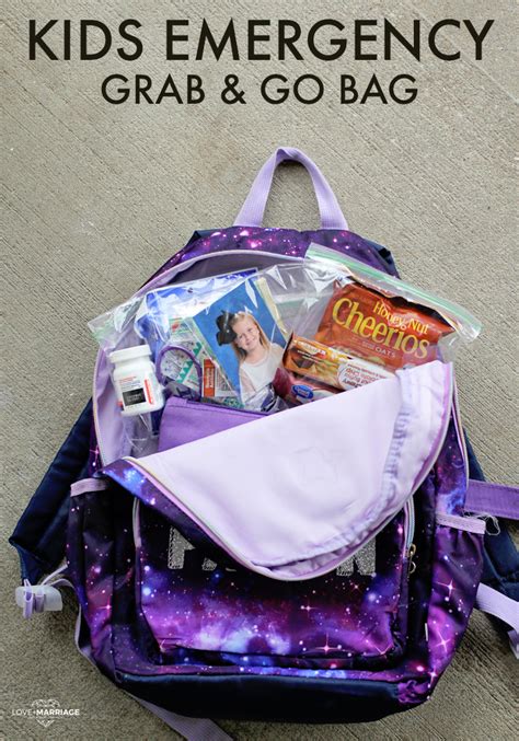 How To Make An Emergency Go Bag For Kids Emergency Kit For Kids
