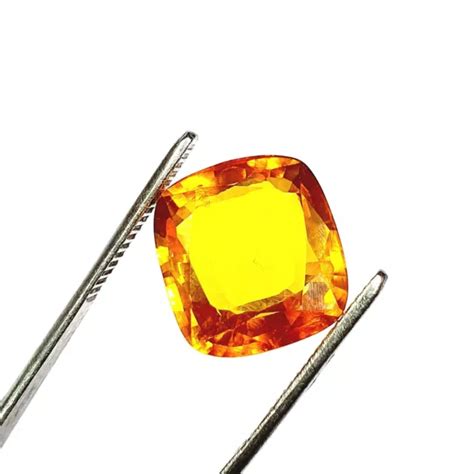 Certified Yellow Citrine 14 Ct Cushion Shape Faceted Cut Loose Gemstone