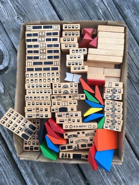 Vintage Blocks Build A City 1960s Rare And Hard To Find Etsy Block