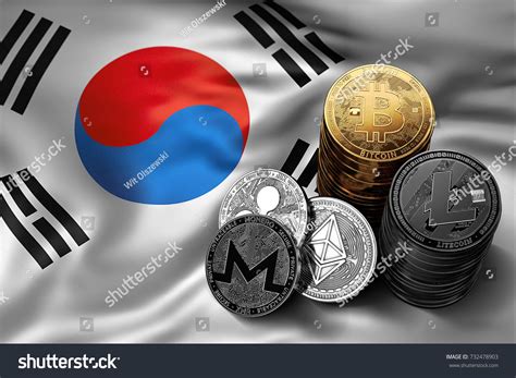 Stack Bitcoin Ethereum Litecoin Ripple Monero Stock Illustration