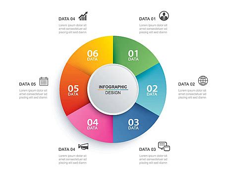 Vector Illustration Of Circle Timeline Infographic Template With 6 Data