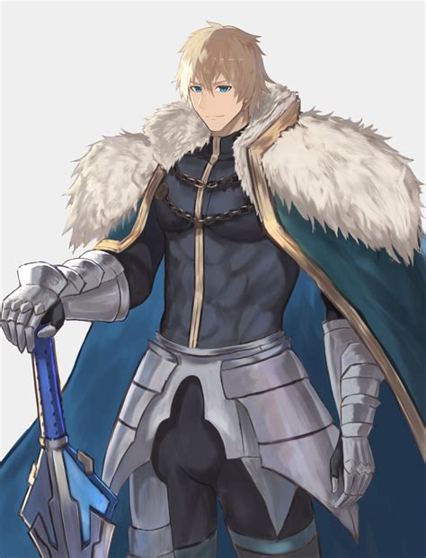 Safebooru 1boy Absurdres Armor Black Gloves Blonde Hair Blue Cape Blue Eyes Cape Collared Cape