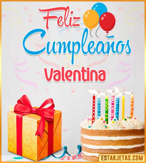 Feliz Cumpleaños Valentina Imágenes  Tarjetas Y Mensajes