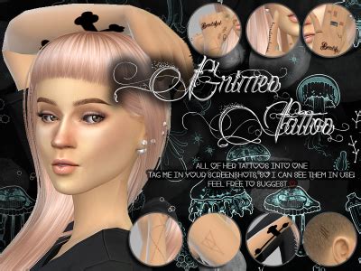 The Best Tattoos By Overkill Simmer Grimes Tattoo Set Sims 4 Tattoos