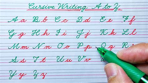 How To Write English Capital And Small Letters Abcd Cursive Writing A