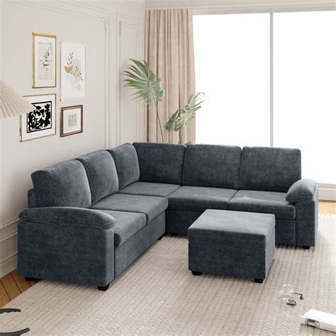 Sectional Couches for Living Room, Convertible Sectional Sofa Couch L