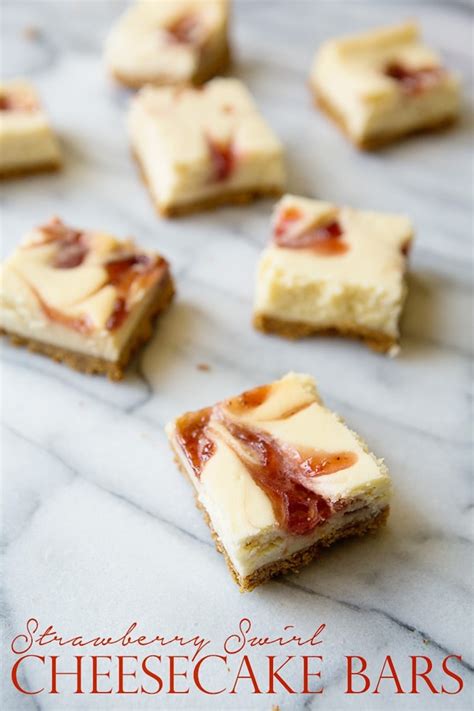 Strawberry Swirl Cheesecake Bars - MomAdvice