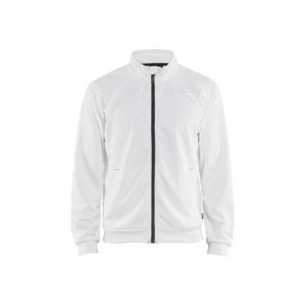 BLAKLADER Sweat zippé Blanc Gris foncé Mister Worker