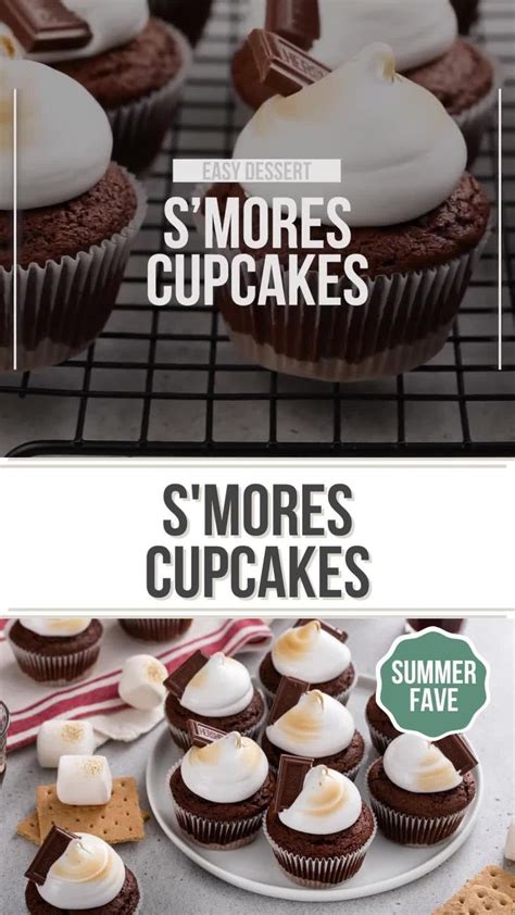 S Mores Cupcakes Video Recipe Video Smores Cupcakes Baking