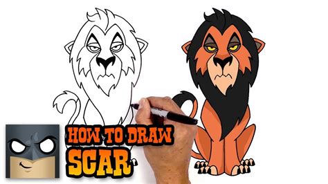 How To Draw Scar The Lion King Step By Step Youtube