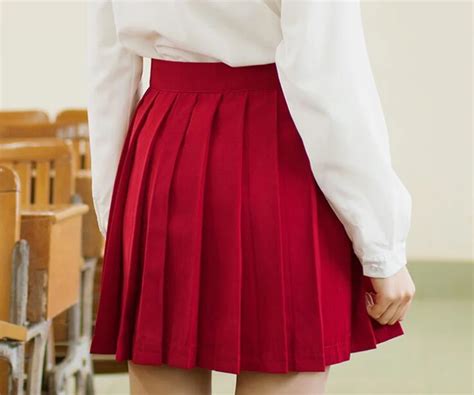 Popular Red School Skirt-Buy Cheap Red School Skirt lots from China Red ...