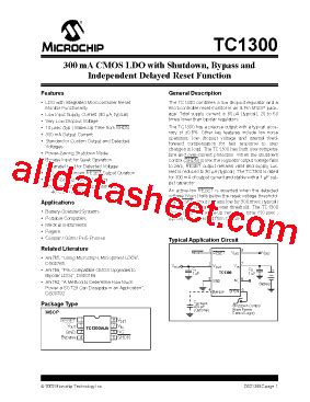 TC1300 Datasheet PDF Microchip Technology