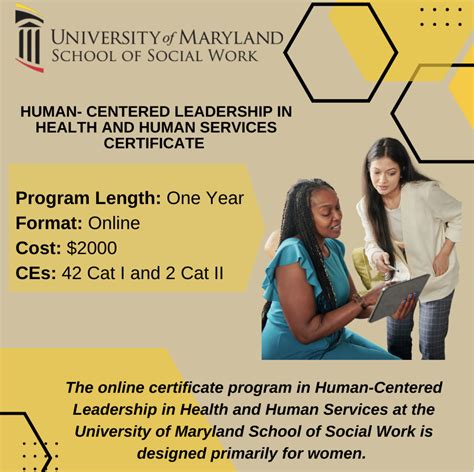 Human Centered Leadership In Health And Human Services Certificate Launches January 2024 At The