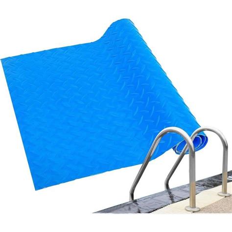 Tapis de protection pour échelle de piscine avec texture antidérapante