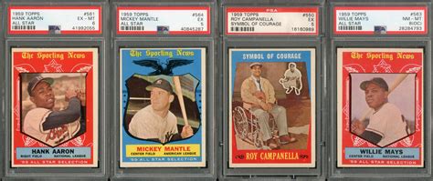 1959 Topps Baseball Complete Set W Seven PSA Graded 572