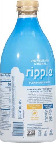 Ripple Original Unsweetened Plant Based Milk Fl Oz Qfc