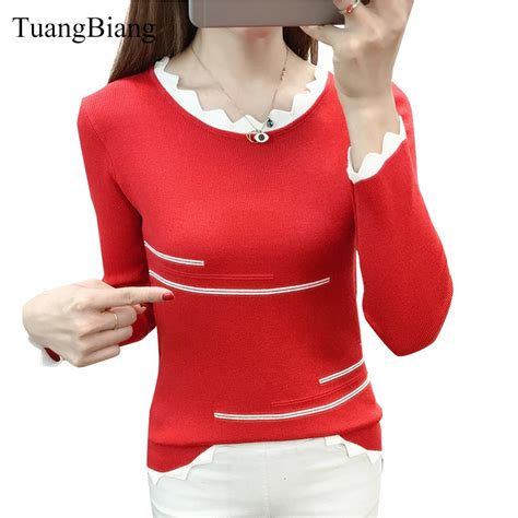 2018 New Autumn Winter Woman Thin Sweater Bottom Pullovers Slim Short