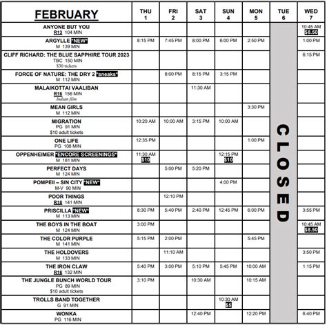 PROGRAMME Regent Greymouth