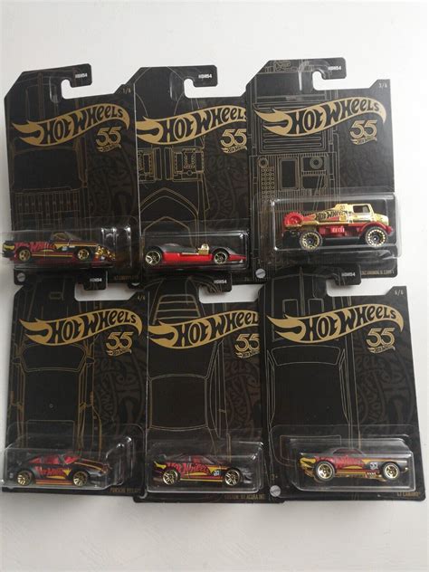 Hot Wheels Th Anniversary Pearl Chrome Complete Cars Set New