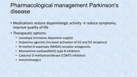 Medical Therapy Of Parkinsons Disease Pptx