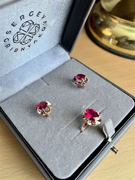 Золотое кольцо с рубинами SERGEY GRIBNYAKOV: розовое золото 585 пробы ...