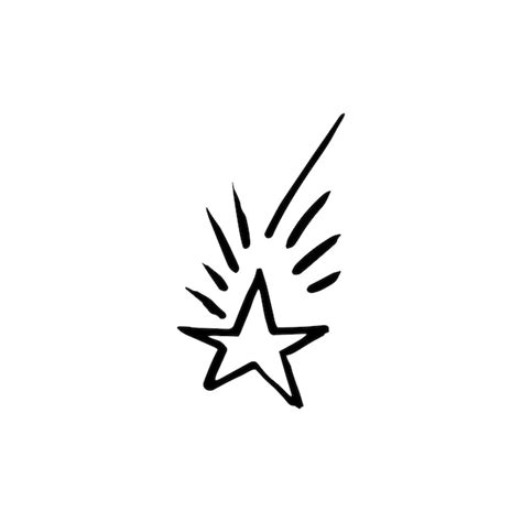 Premium Vector Hand Drawn One Star Simple Doodle Style Icon Single