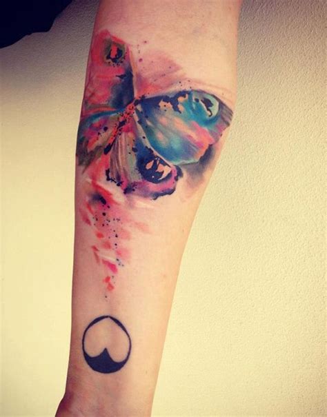 Butterfly watercolor tattoo - Tattooimages.biz