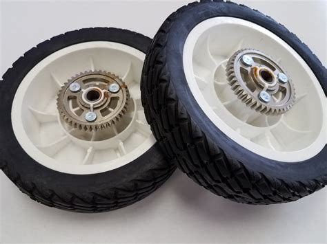 2 Genuine 92 1042 Lawnboy Lawn Boy Lawnmower Drive Wheels Tires Gold