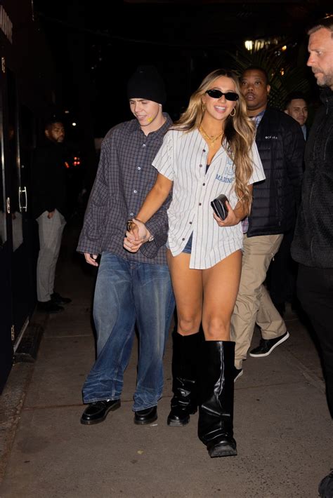 TATE MCRAE and Kid Laroi Out for Dinner at Carbone in New York 08/21