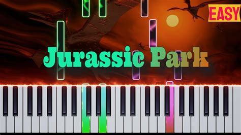 Jurassic Park Theme Easy Piano Tutorial Youtube