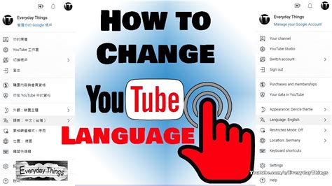 How To Change Language On Youtube Youtube