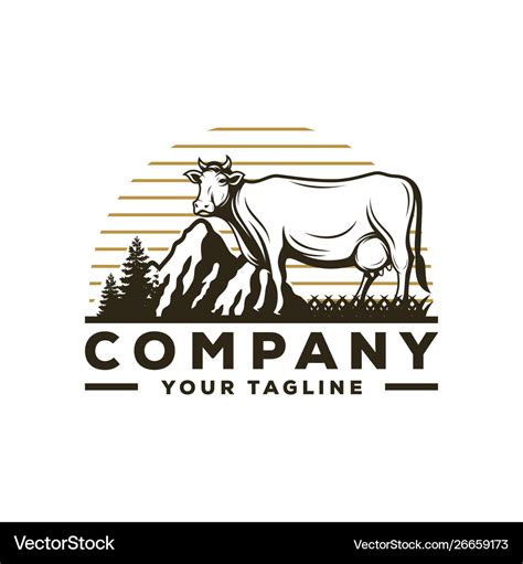 Awesome vintage farm logo design Royalty Free Vector Image