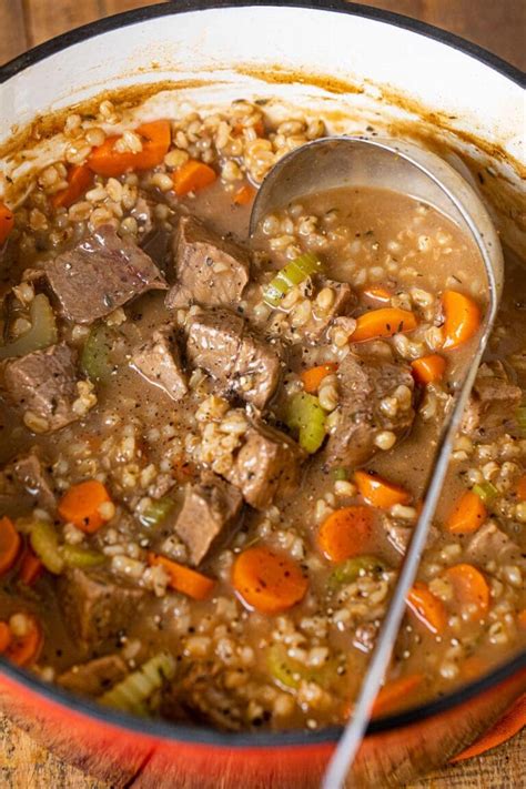 Beef And Barley Soup Crockpot Oven Or Instantpot Dinner Then Dessert