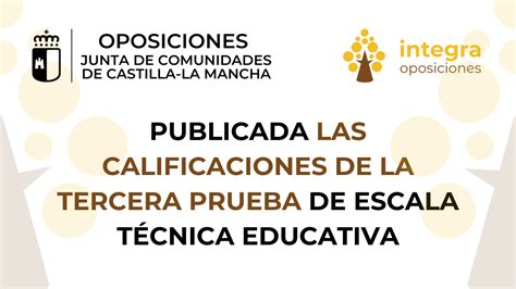 Escala T Cnica Educativa Jccm Publicada Las Calificaciones De La