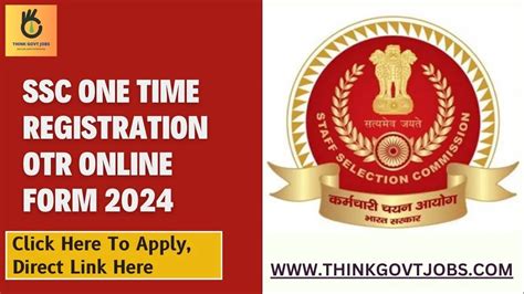 Ssc One Time Registration Otr Online Form 2024