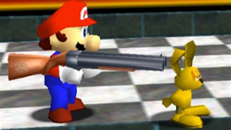 What Happen If You Shoot Mips The Rabbit In Shotgun Mario 64 Youtube