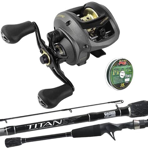 Kit Pesca Tucunaré Carretilha Ventura VT10 Vara TitanX 1 83mts