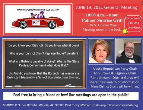 Event Mat Su Republican Women Must Read Alaska