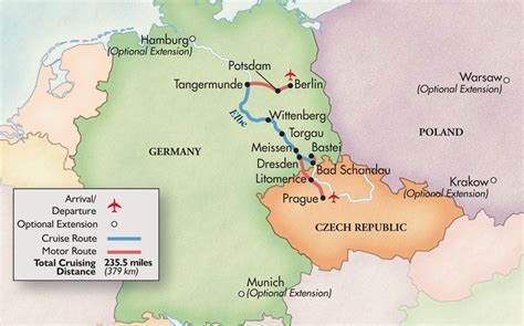 Eastern Europe Map Elbe River