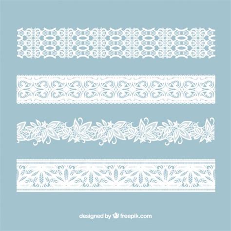 Free Vector Lacy Borders Decorative Borders Wedding Elements