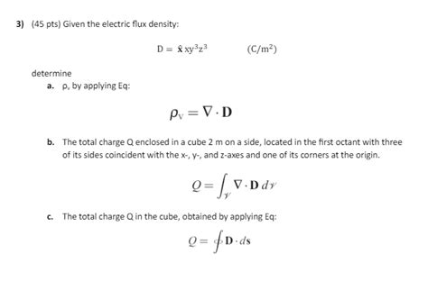 Solved 45 ﻿pts ﻿given The Electric Flux