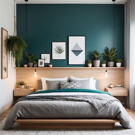 Teal And Wood Bedroom Design Artisanal Home Goods In Teal