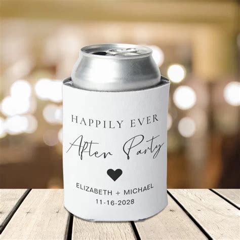 Happily Ever After Party Wedding Reception Can Cooler Zazzle