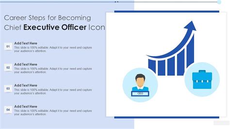 Career Steps For Becoming Chief Executive Officer Icon Presentation