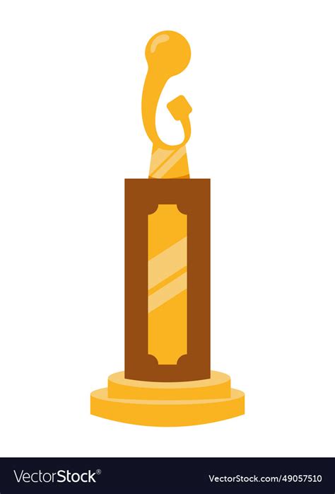 Golden trophy design Royalty Free Vector Image