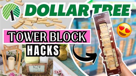 New Dollar Tree Hacks Using Tumbling Tower Blocks 😍 Jenga Block Diys