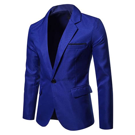 Dovford Mens Blazers Slim Fit Business Casual Men Suit Sport Coat One Button Travel Blazer