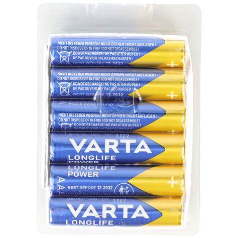 Varta Batterie Alkaline Micro Aaa Lr V Longlife Power Retail