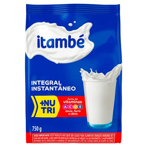 Leite Em Po Integral Ou Instantaneo - Leite em Pó Integral Instantâneo Itambé +Nutri 750g | Bretas Supermercado