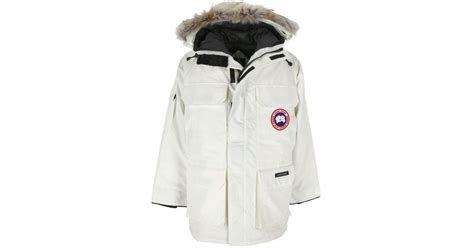 Canada Goose Expedition Hooded Down Parka In White For Men Lyst Uk
